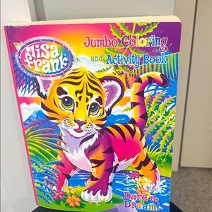 Lisa Frank  1990’s Vibrant Tiger Coloring and Activity  Book, Like new